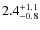 $2.4^{+\rm 1.1}_{-0.8}$
