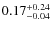 $0.17^{+\rm0.24}_{-0.04}$