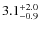$3.1^{+\rm 2.0}_{-0.9}$