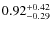 $0.92^{+\rm0.42}_{-0.29}$