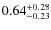 $0.64^{+\rm0.28}_{-0.23}$