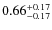 $0.66^{+\rm0.17}_{-0.17}$