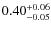 $0.40^{+\rm0.06}_{-0.05}$