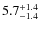 $5.7^{+\rm 1.4}_{-1.4}$