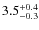 $3.5^{+\rm0.4}_{-0.3}$