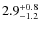 $2.9^{+\rm0.8}_{-1.2}$