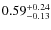 $0.59^{+\rm0.24}_{-0.13}$