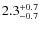 $2.3^{+\rm0.7}_{-0.7}$