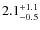 $2.1^{+\rm 1.1}_{-0.5}$