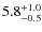 $5.8^{+\rm 1.0}_{-0.5}$