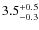 $3.5^{+\rm0.5}_{-0.3}$