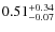 $0.51^{+\rm0.34}_{-0.07}$