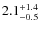 $2.1^{+\rm 1.4}_{-0.5}$