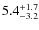 $5.4^{+\rm 1.7}_{-3.2}$