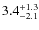 $3.4^{+\rm 1.3}_{-2.1}$