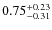 $0.75^{+\rm0.23}_{-0.31}$