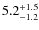 $5.2^{+\rm 1.5}_{-1.2}$