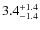 $3.4^{+\rm 1.4}_{-1.4}$