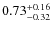 $0.73^{+\rm0.16}_{-0.32}$