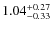 $1.04^{+\rm0.27}_{-0.33}$