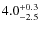 $4.0^{+\rm0.3}_{-2.5}$
