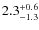 $2.3^{+\rm0.6}_{-1.3}$