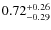 $0.72^{+\rm0.26}_{-0.29}$