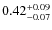 $0.42^{+\rm0.09}_{-0.07}$