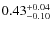 $0.43^{+\rm0.04}_{-0.10}$
