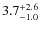 $3.7^{+\rm 2.6}_{-1.0}$