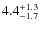 $4.4^{+\rm 1.3}_{-1.7}$