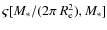$\varsigma [M_{*}/(2\pi~R_{{\rm e}}^2),M_{*}]$