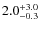 $2.0^{+\rm 3.0}_{-0.3}$