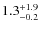 $1.3^{+\rm 1.9}_{-0.2}$