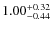 $1.00^{+\rm0.32}_{-0.44}$