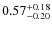 $0.57^{+\rm0.18}_{-0.20}$