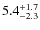 $5.4^{+\rm 1.7}_{-2.3}$