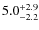 $5.0^{+\rm 2.9}_{-2.2}$