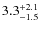 $3.3^{+\rm 2.1}_{-1.5}$