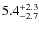 $5.4^{+\rm 2.3}_{-2.7}$