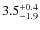 $3.5^{+\rm0.4}_{-1.9}$