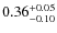 $0.36^{+\rm0.05}_{-0.10}$