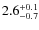 $2.6^{+\rm0.1}_{-0.7}$
