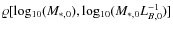 $\varrho [{\rm log_{10}}(M_{*,0}),{\rm log_{10}}(M_{*,0}L_{B,0}^{-1})]$