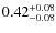 $0.42^{+\rm0.08}_{-0.08}$