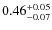 $0.46^{+\rm0.05}_{-0.07}$