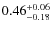 $0.46^{+\rm0.06}_{-0.18}$