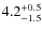 $4.2^{+\rm0.5}_{-1.5}$