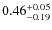 $0.46^{+\rm0.05}_{-0.19}$