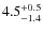 $4.5^{+\rm0.5}_{-1.4}$